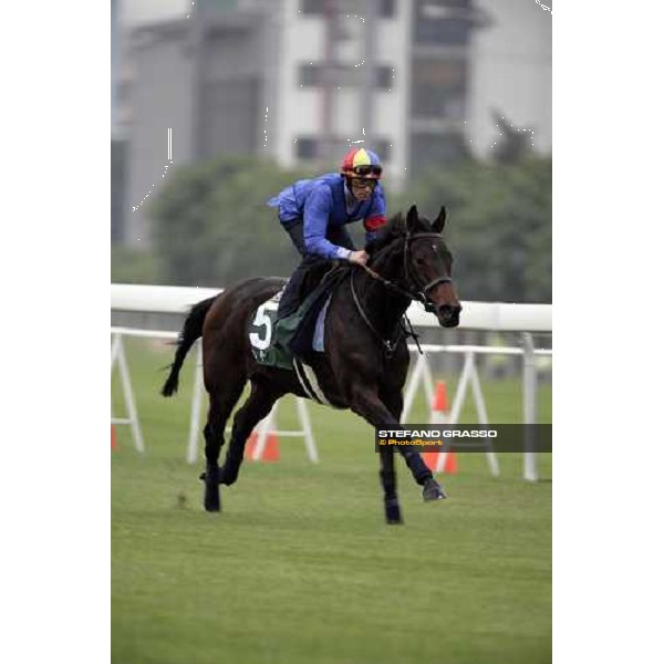 Frankie Dettori on Ouija Board during the morning track works at Sha Tin racecourse Hong Kong, 7th dec. 2006 ph. Stefano Grasso