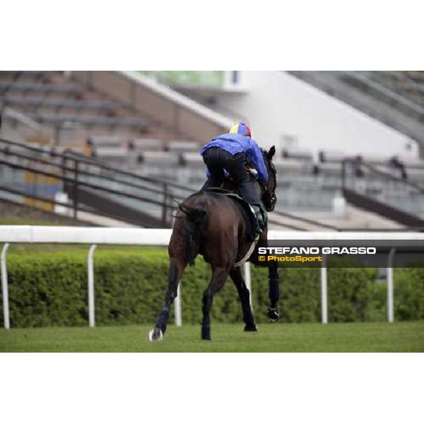 Frankie Dettori on Ouija Board during the morning track works at Sha Tin racecourse Hong Kong, 7th dec. 2006 ph. Stefano Grasso