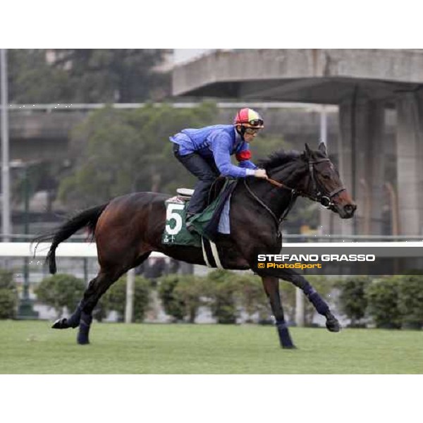 Frankie Dettori on Ouija Board during morning track works at Sha Tin racecourse Hong Kong, 7th dec. 2006 ph. Stefano Grasso