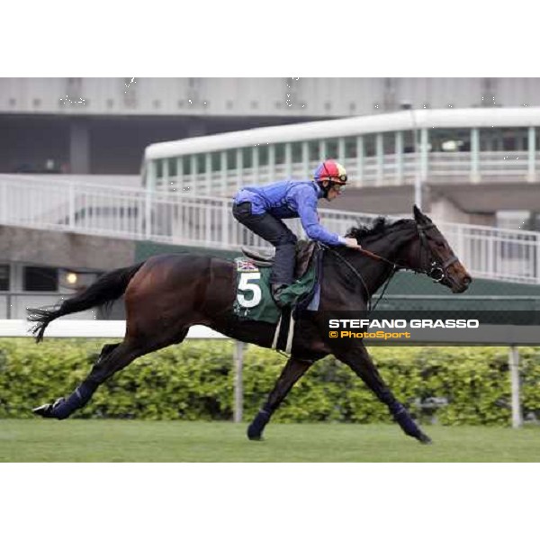 Frankie Dettori on Ouija Board during morning track works at Sha Tin racecourse Hong Kong, 7th dec. 2006 ph. Stefano Grasso