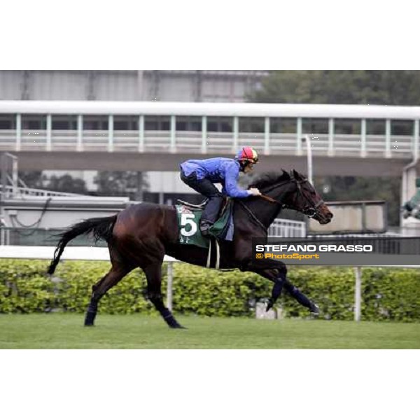 Frankie Dettori on Ouija Board during morning track works at Sha Tin racecourse Hong Kong, 7th dec. 2006 ph. Stefano Grasso