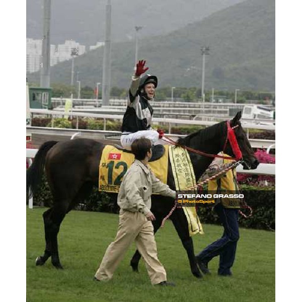 Brett Preddle on Absolute Champion winner of the Cathay Pacific Hong Kong Sprint Hong Kong, 10th dec. 2006 ph. Stefano Grasso