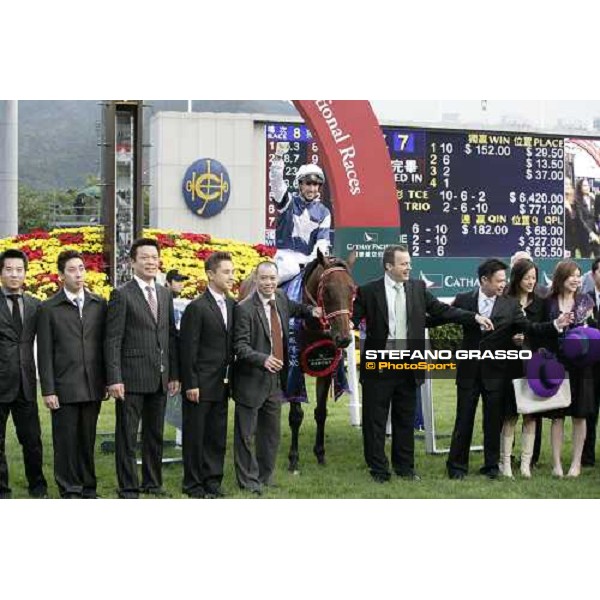 winning ceremony for Olivier Doleuze on The Duke winners of the Cathay Pacific Hong Kong Mile Hong Kong, 10th dec. 2006 ph. Stefano Grasso