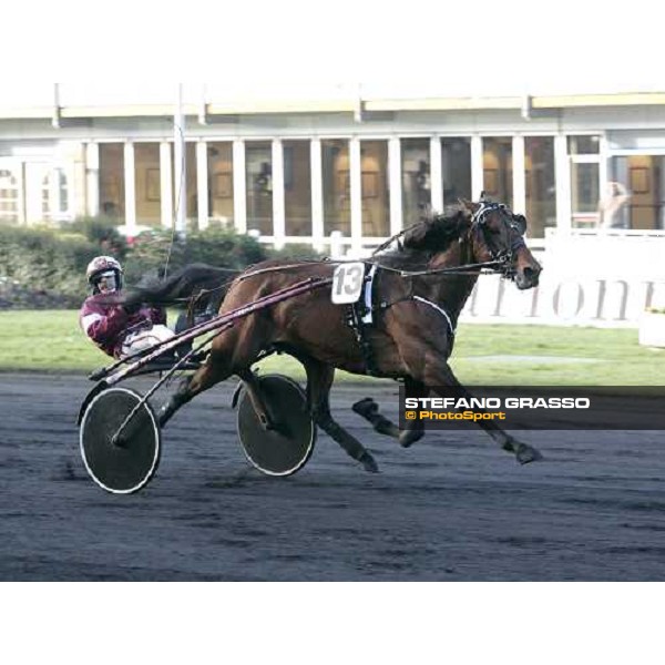 Jean Michel Bazire with Exploit Caf wins the Prix du Luxembourg Paris Vincennes, 27th january 2007 ph. Stefano Grasso