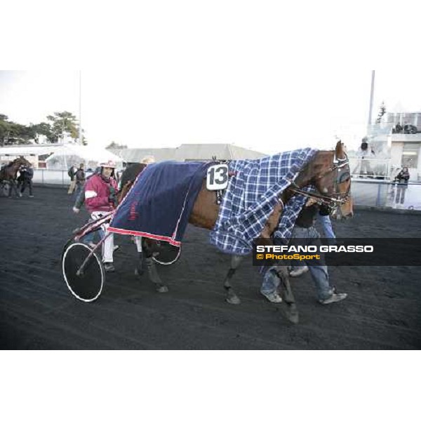 Jean Michel Bazire comes back to the winner circle after winning with Exploit Caf the Prix du Luxembourg Paris Vincennes, 27th january 2007 ph. Stefano Grasso