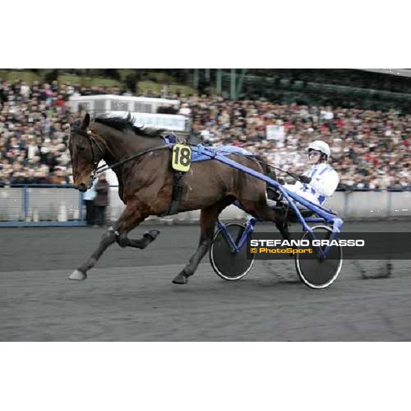 Christophe Gallier warming up with Jag de Bellouet before the Gran Prix d\' Amerique Paris, Vincennes, 28th january 2007 ph. Stefano Grasso