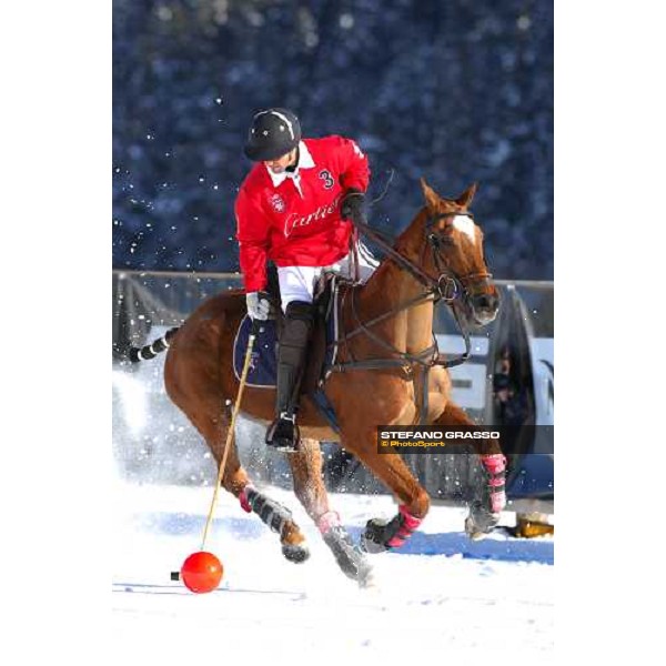 Jose\' Donoso (Argentina) Team Cartier - final 1st place 23¡ Cartier Polo World Cup on Snow in St. Moritz 2007 S.Moritz, 28th january 2007 ph. Daniele Salatin