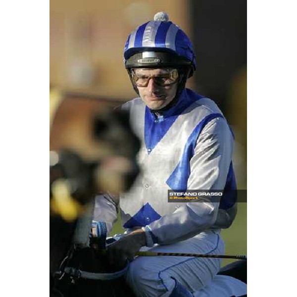 Dirck Fuhrmann on Amica goes to the start of the Premio XXIX Steeple Chase delle Capannelle Rome, 4th february 2007 ph. Stefano Grasso