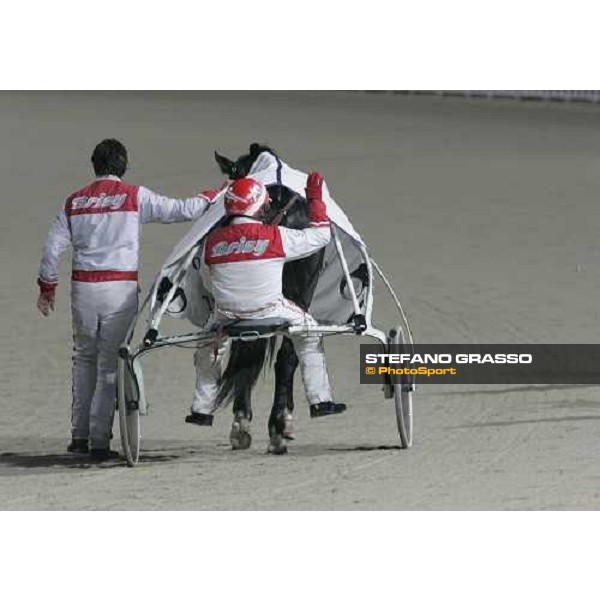 Giuseppe Ruocco and Dominatore D\'Orio winners of Gran Premio Encat \'Memorial Fausto Branchini\' Milan, San Siro 11st february 2007 ph. Stefano Grasso
