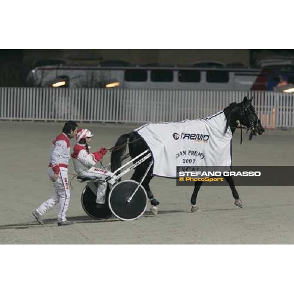 Giuseppe Ruocco and Dominatore D\'Orio winners of Gran Premio Encat \'Memorial Fausto Branchini\' Milan, San Siro 11st february 2007 ph. Stefano Grasso