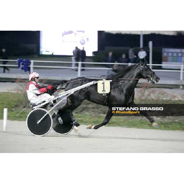 warming up for Giuseppe Ruocco and Dominatore d\'Orio before the Gran Premio Encat \'Memorial Fausto Branchini\' Milan, San Siro 11th february 2007 ph. Stefano Grasso