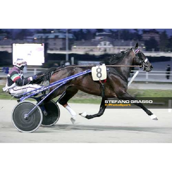 warming up for D.Battistini and Demon Bag before the Gran Premio Encat \'Memorial Fausto Branchini\' Milan, San Siro 11th february 2007 ph. Stefano Grasso