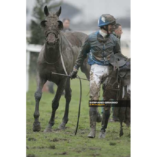 Josef Bartos and Paracchini comes back to the stable after felt down in the LVII Gran Corsa Siepi di Roma Rome, 18th february 2007 ph. Stefano Grasso
