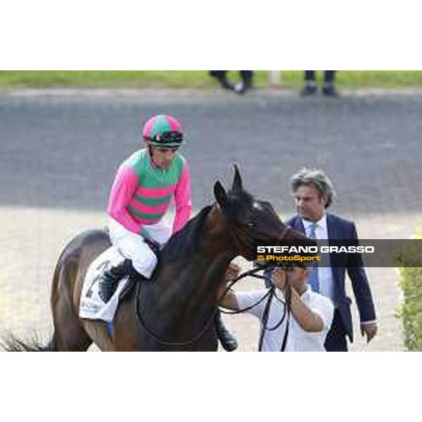 Dario Vargiu on Greg Pass and Bruno Grizzetti - Premio Presidente della Repubblica GBI racing Rome Capannelle racecourse, 14th may 2017 - ph.Stefano Grasso
