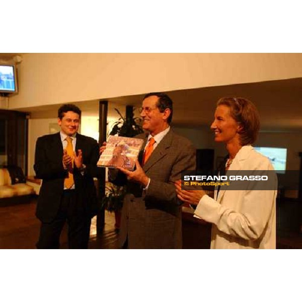 Mr. Luciano Salice, with sons Francesca and Massimo Carimate golf Club 29th april 2004 ph. Stefano Grasso