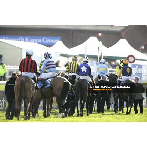 the horses of the Smurfit Kappa Champion Hurdle go to the start. the winner Sublimity with nr. 10 Cheltenham, The Festival 13th march 2007 ph. Stefano Grasso