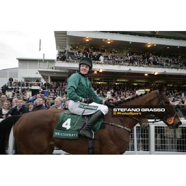 Barry Geraghty in triumph on Cork All Star after winning The Weatherbys Champion Bumber Cheltenham, 2nd day - The Festival, 14th march 2007 ph. Stefano Grasso
