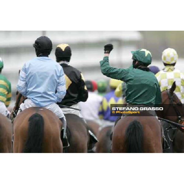 Barry Geraghty in triumph on Cork All Star after winning The Weatherbys Champion Bumber Cheltenham, 2nd day - The Festival, 14th march 2007 ph. Stefano Grasso