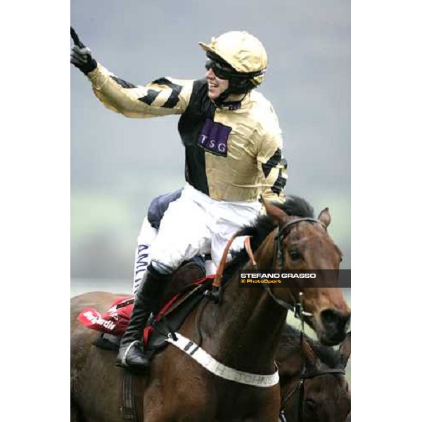 Paddy Brennan on Inglish Drever wins the Ladbrokes World Hurdle Race Cheltenham, The Festival, 3rd day. 15th march 2007 ph. Stefano Grasso