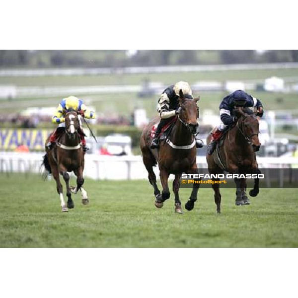 Paddy Brennan on Inglish Drever (winner in the middle) and Richard Johnson on Mighty Man at the last few meters to the post of the Ladbrokes World Hurdle Race Cheltenham, The Festival, 3rd day. 15th march 2007 ph. Stefano Grasso