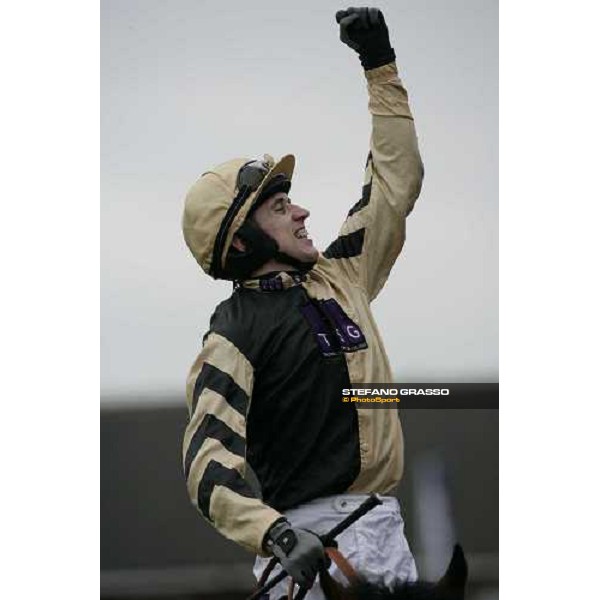 a close up for Paddy Brennan winner of The Ladbrokes World Hurdle Cheltenham, The Festival, 3rd day. 15th march 2007 ph. Stefano Grasso
