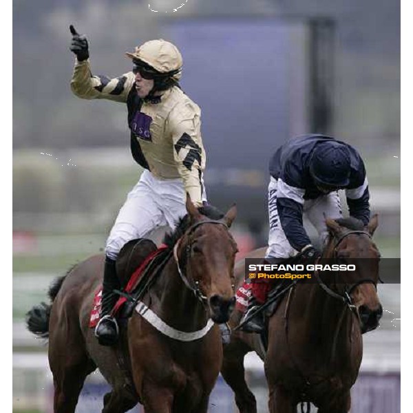 Paddy Brennan on Inglish Drever wins the Ladbrokes World Hurdle beating Mighty Man Cheltenham, The Festival, 3rd day. 15th march 2007 ph. Stefano Grasso