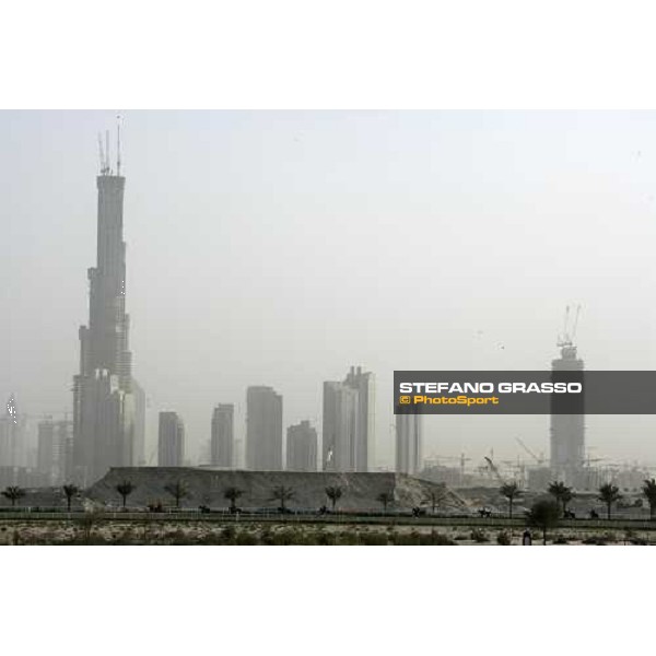 a view of the Dubai skyline from Godolphin stables Dubai, Al Quoz 28th march 2007 ph. Stefano Grasso