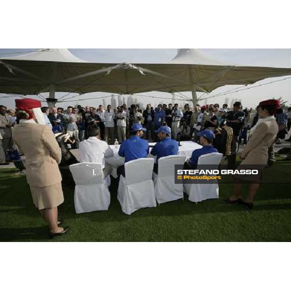 the press conference after morning track works at Godolphin stables Dubai, Al Quoz 28th march 2007 ph. Stefano Grasso