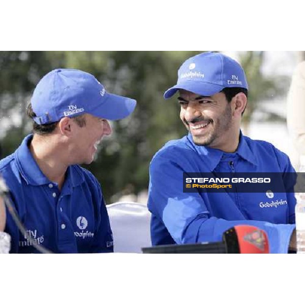 Frankie Dettori and Saeed Bin Suroor during the press conference after morning track works at Godolphin stables Dubai, Al Quoz 28th march 2007 ph. Stefano Grasso