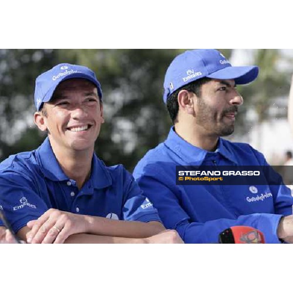 Frankie Dettori and Saeed Bin Suroor during the press conference after morning track works at Godolphin stables Dubai, Al Quoz 28th march 2007 ph. Stefano Grasso