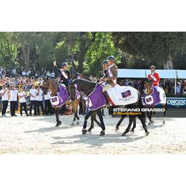 CSIO of Rome -FEI Nations Cup - Italia wins FEI Nations Cup - Alberto Zorzi, Piergiorgio Bucci, Lorenzo de Luca and Bruno Chimirri - Rome, Piazza di Siena - 26 May 2017 - ph.Mario Grassia