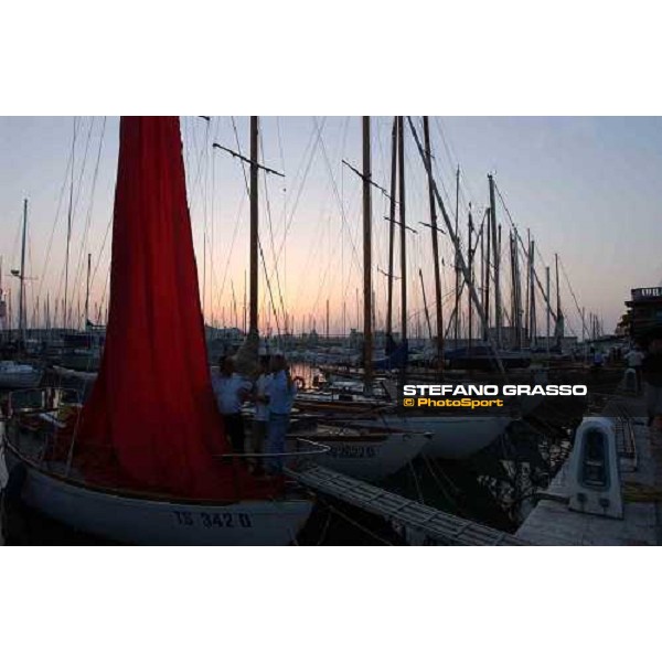\'6° Meeting Città di Trieste for old sailing boats 1st day - last preparations on the boats at quay of Yacht Club Adriaco Triest sept. 19 2003-ph.Stefano Grasso\' 