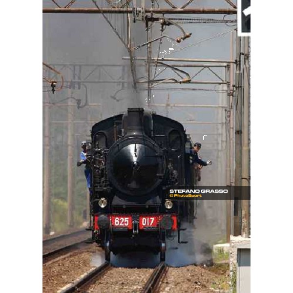 old steamtrain arriving at Capannelle train station Premio Presidente della Repubblica Rome Capannelle 16th may 2004 ph.Stefano Grasso