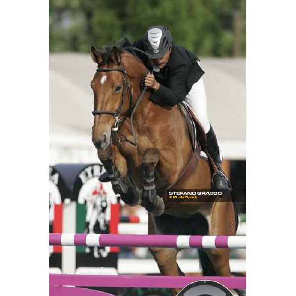 Campionato Italiano Assoluto Salto Ostacoli. Giampiero Carta on Ursa , 3rd classified Busto Arsizio, 24th april 2007 ph. Stefano Grasso