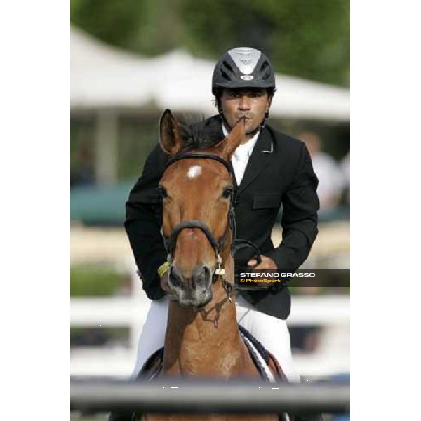 Campionato Italiano Assoluto Salto Ostacoli. Giampiero Carta on Ursa , 3rd classified Busto Arsizio, 24th april 2007 ph. Stefano Grasso