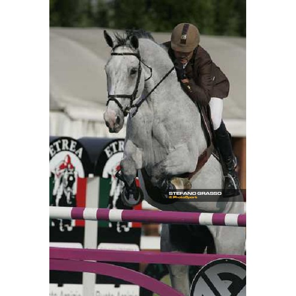 Campionato Italiano Assoluto Salto Ostacoli. Piergiorgio Bucci on Porto Rico da Zara ,2nd classified Busto Arsizio, 24th april 2007 ph. Stefano Grasso