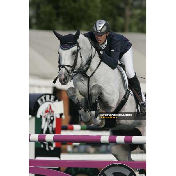 giving prize of Campionato Italiano Assoluto Salto Ostacoli. Jerry Smit on Nadir di San Patrignano, italian champion 2007 Busto Arsizio, 24th april 2007 ph. Stefano Grasso