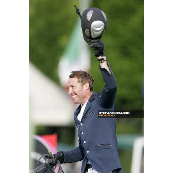 giving prize of Campionato Italiano Assoluto Salto Ostacoli. Jerry Smit on Nadir di San Patrignano, italian champion 2007 Busto Arsizio, 24th april 2007 ph. Stefano Grasso