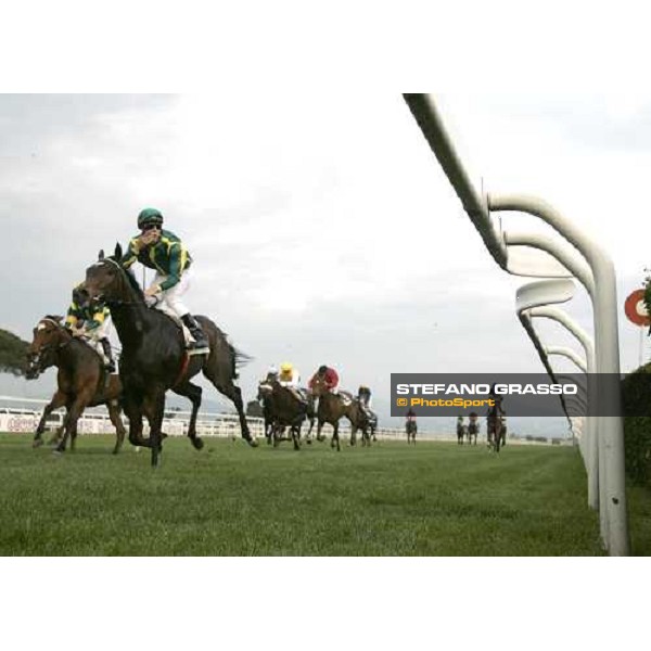 Piero Convertino on Docksil wins the Premio Carlo Chiesa Rome Capannelle 29th april 2007 ph. Stefano Grasso