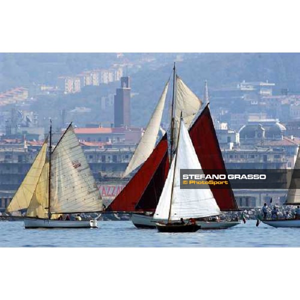 from left, Sorella built and designed on 1858 by Dun Hutcher and Moya built and designed by William Crossfiled on 1910. Triest sept. 20 2003 ph.Stefano Grasso 