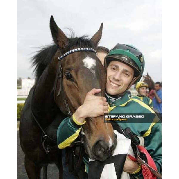 Piero Convertino and Docksil winners of Premio Carlo Chiesa Rome Capannelle 29th april 2007 ph. Stefano Grasso