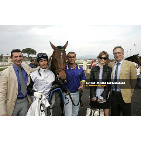 the winning connection of Premio Torricola won by Marco Monteriso on Samya Rome Capannelle 29th april 2007 ph. Stefano Grasso
