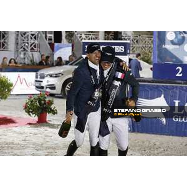 LGCT of Cannes - Grand prix - Prize giving ceremony - Sergio Alvarez Moya and Simon Delestre - Cannes, Stade des Hesperyde - 10 June 2017 - ph.Mario Grassia/LGCT