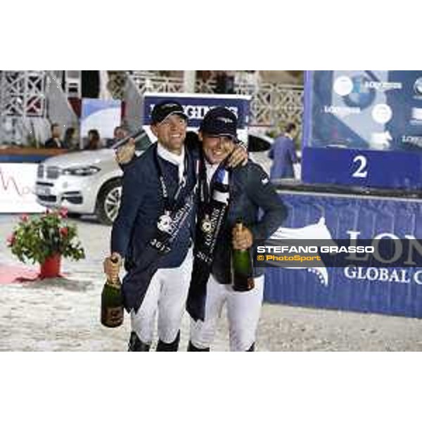 LGCT of Cannes - Grand prix - Prize giving ceremony - Sergio Alvarez Moya and Simon Delestre - Cannes, Stade des Hesperyde - 10 June 2017 - ph.Mario Grassia/LGCT