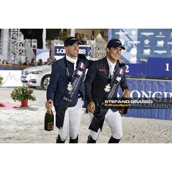 LGCT of Cannes - Grand prix - Prize giving ceremony - Sergio Alvarez Moya and Simon Delestre - Cannes, Stade des Hesperyde - 10 June 2017 - ph.Mario Grassia/LGCT