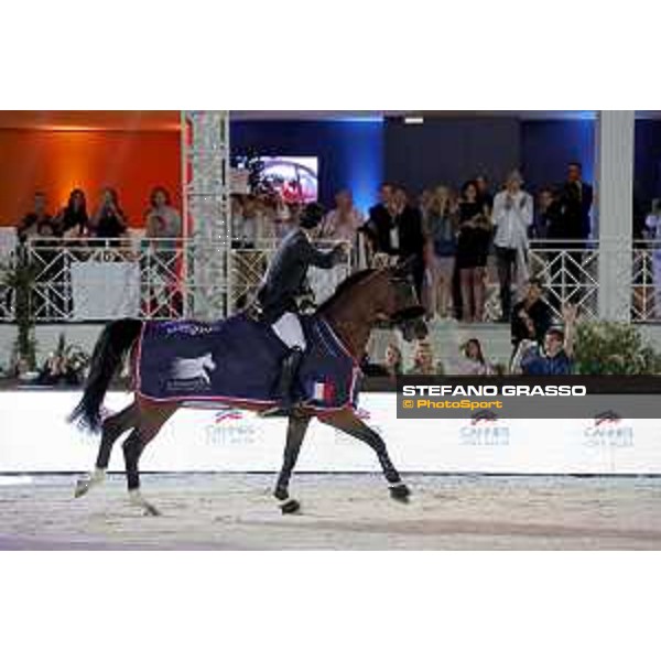 LGCT of Cannes - Grand prix - Prize giving ceremony - Sergio Alvarez Moya on Arrayan parades after winning the Grand Prix - Cannes, Stade des Hesperyde - 10 June 2017 - ph.Mario Grassia/LGCT
