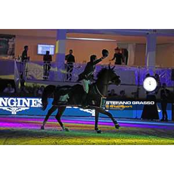 LGCT of Cannes - Grand prix - Prize giving ceremony - Sergio Alvarez Moya on Arrayan parades after winning the Grand Prix - Cannes, Stade des Hesperyde - 10 June 2017 - ph.Mario Grassia/LGCT