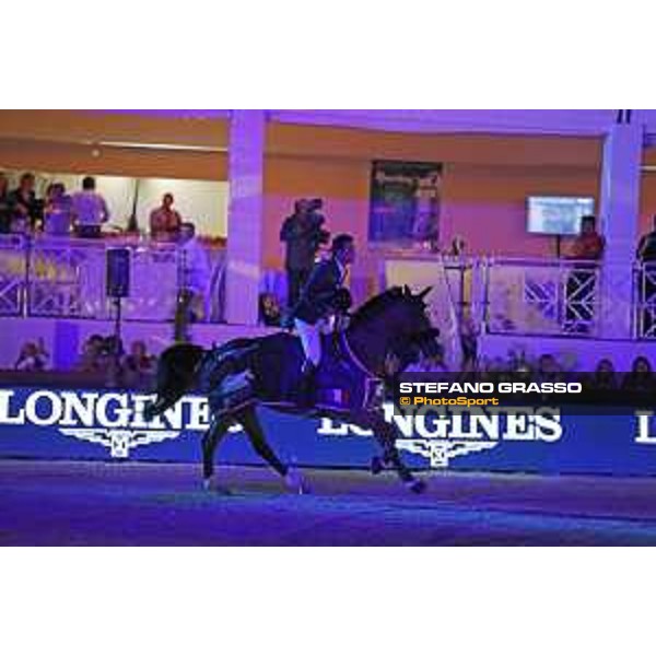 LGCT of Cannes - Grand prix - Prize giving ceremony - Sergio Alvarez Moya on Arrayan parades after winning the Grand Prix - Cannes, Stade des Hesperyde - 10 June 2017 - ph.Mario Grassia/LGCT