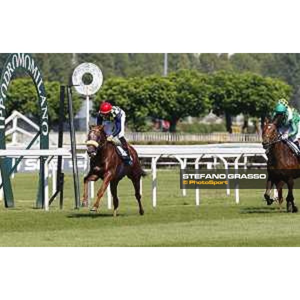 Dario Vargiu on Voice of Love wins the Premio del Giubileo Milano - San Siro galopp racecourse, 18th june 2017 ph.Stefano Grasso