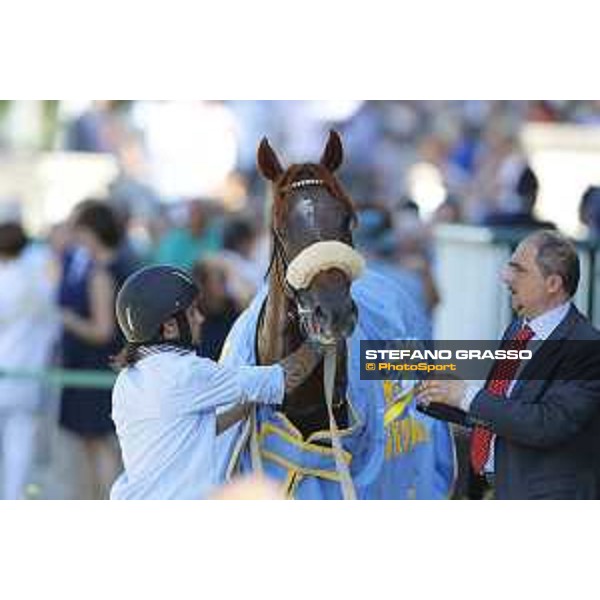 Voice of Love after winning the Premio del Giubileo Milano - San Siro galopp racecourse, 18th june 2017 ph.Stefano Grasso